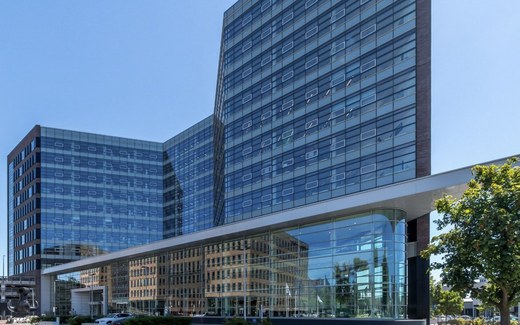 Pharming Group's glass-fronted global headquarters in Leiden, the Netherlands